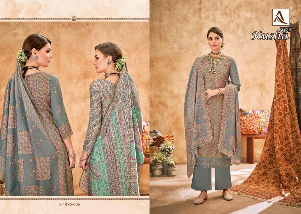 Alok Kusha Pashmina Digital Print Embroidery Dress Material Collection 